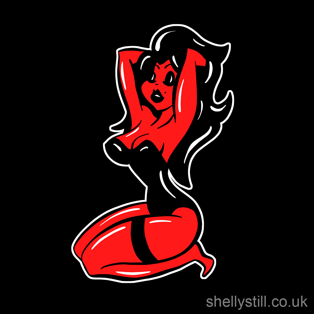 Sexy Red Devil Woman Cartoon Shelly Still